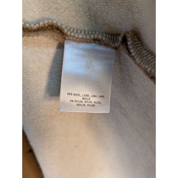 Anthro HWR Womens Tan Double-Breasted Sweater Wool Blend Jacket, Size S - Picture 13 of 15